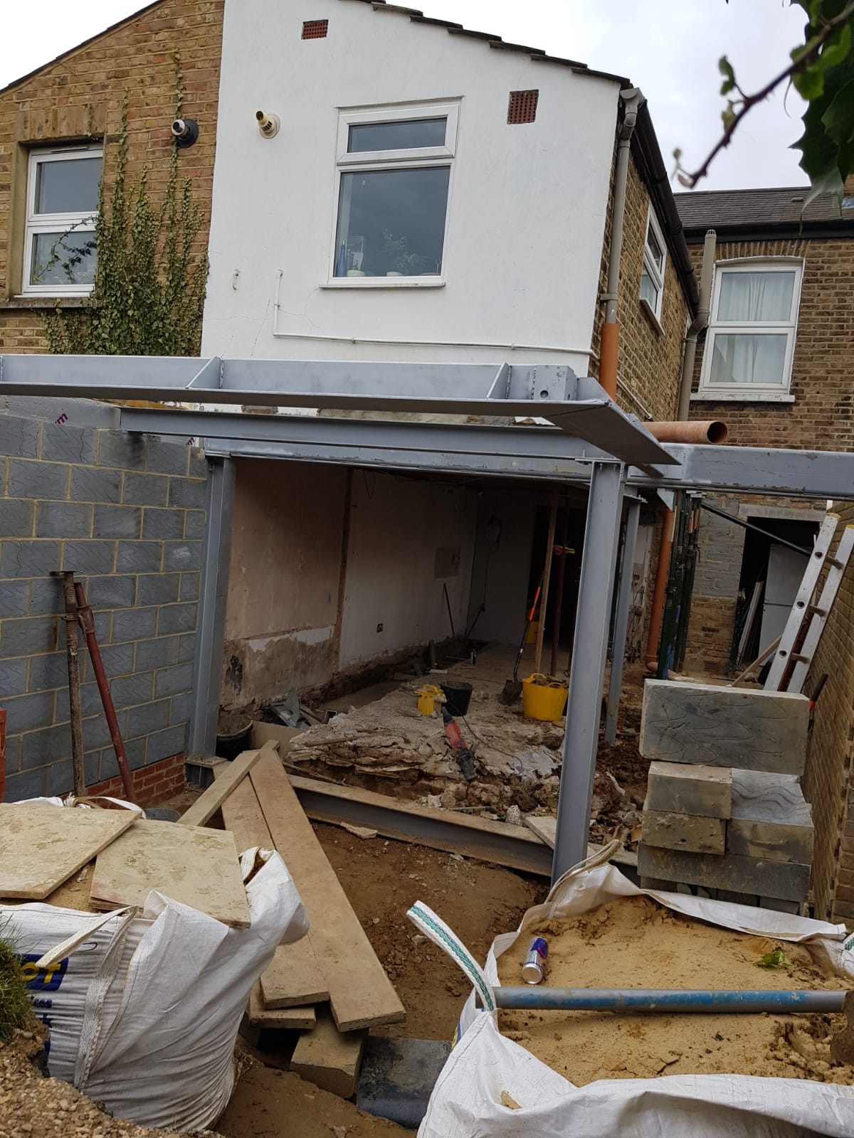 Rear extension with bi-fold doors — During