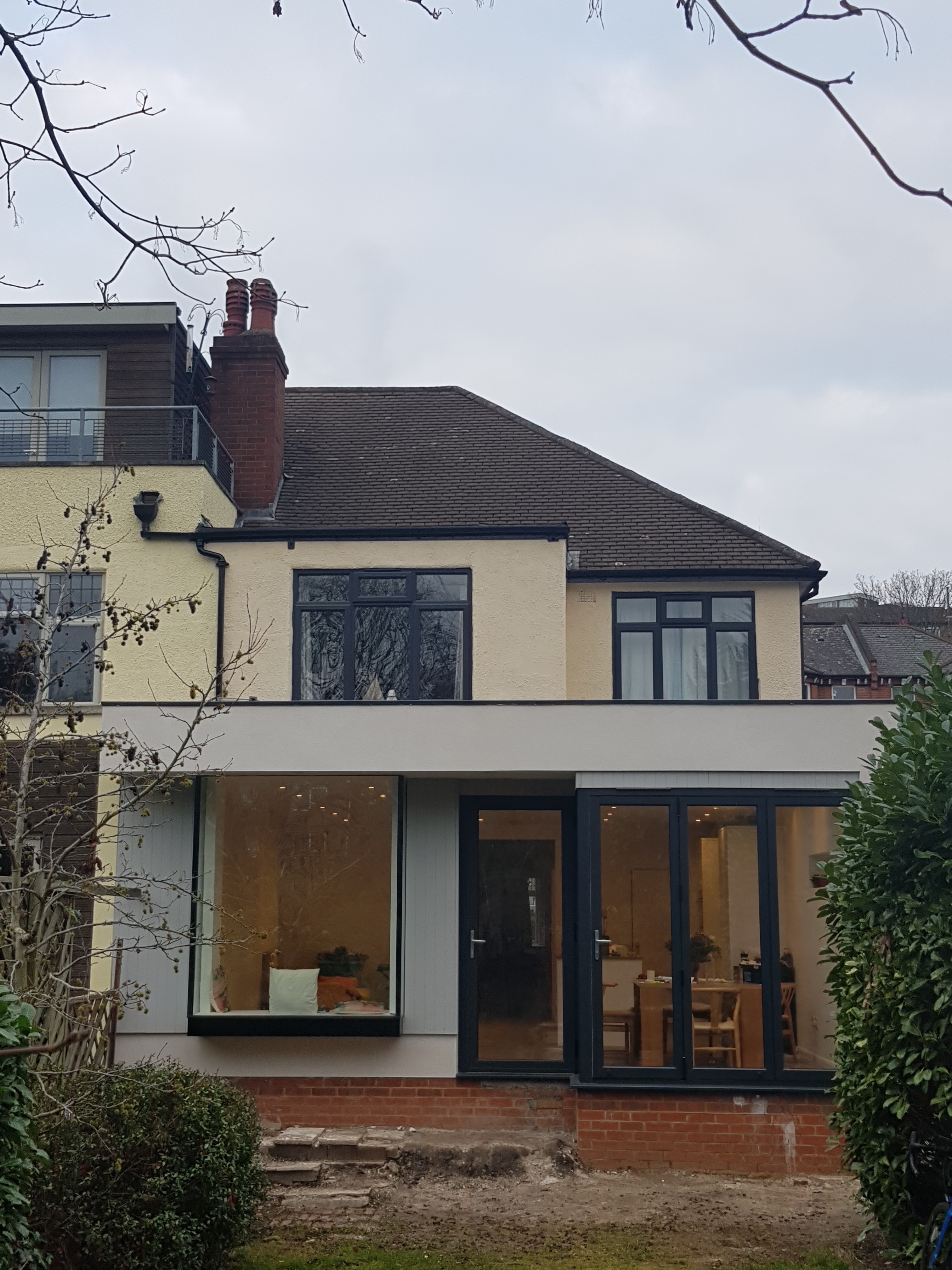 Full-width glass box extension — finished